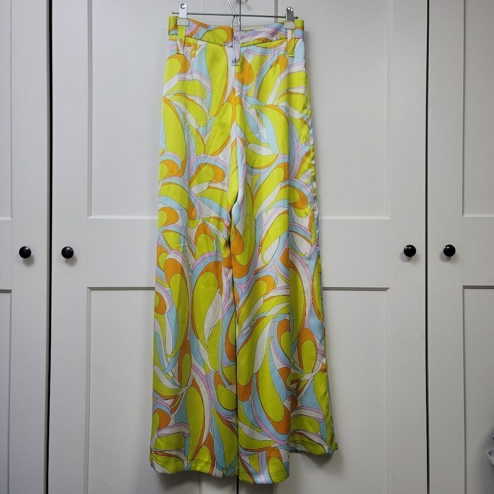 Zara Vibrant Multicolor Wide-Leg Pants - Picture 12 of 12